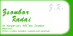 zsombor radai business card